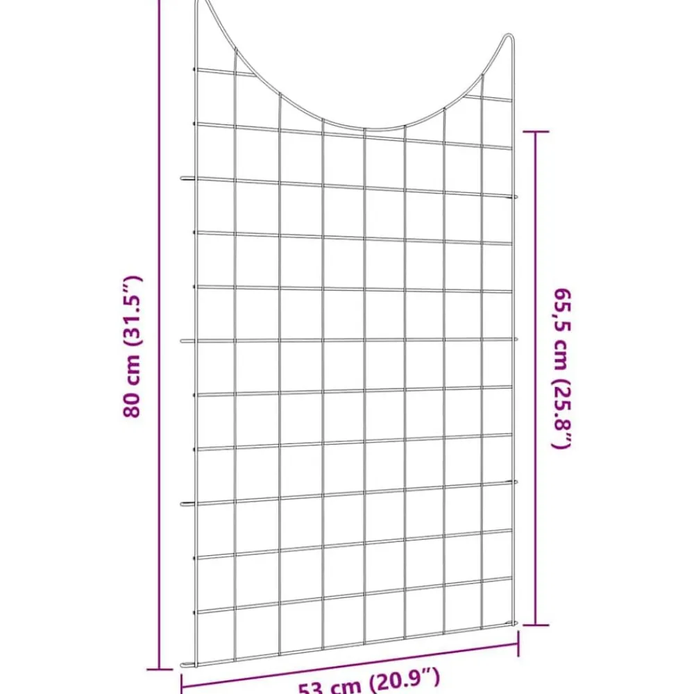 vidaXL Juego de Cercas para Estanque 8 pcs Verde 50 x 80 cm Acero Outlet