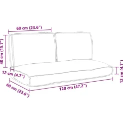 vidaXL Decoración-Juego de Cojines 3 pcs Tela Oxford