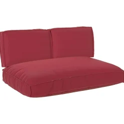 vidaXL Decoración-Juego de Cojines 3 pcs Rojo vino Tela Oxford