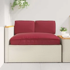 vidaXL Decoración-Juego de Cojines 3 pcs Rojo vino Tela Oxford