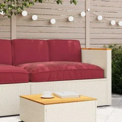 vidaXL Decoración-Juego de Cojines 3 pcs Rojo vino Tela Oxford