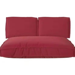 vidaXL Decoración-Juego de Cojines 3 pcs Rojo vino Tela Oxford