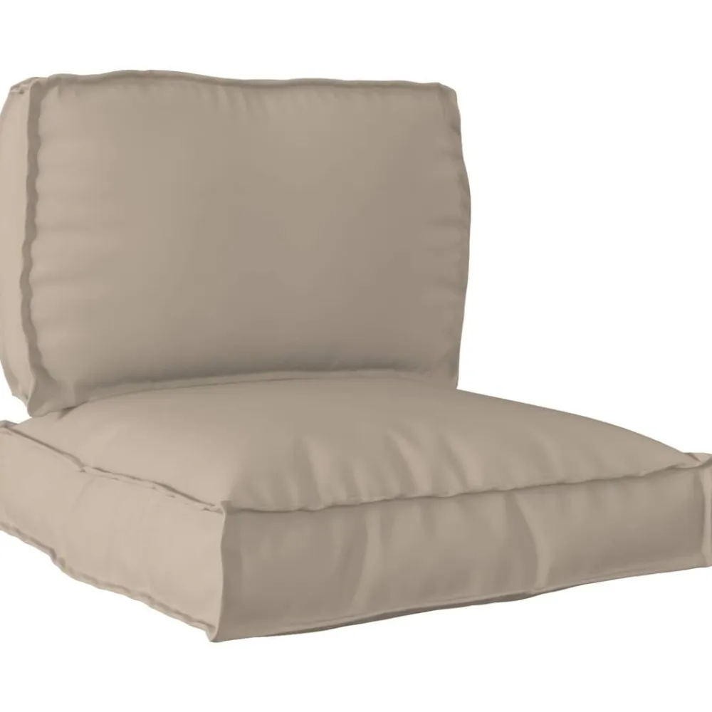 vidaXL Juego de Cojines para Palets 2 pcs Tela Oxford Taupé Clearance