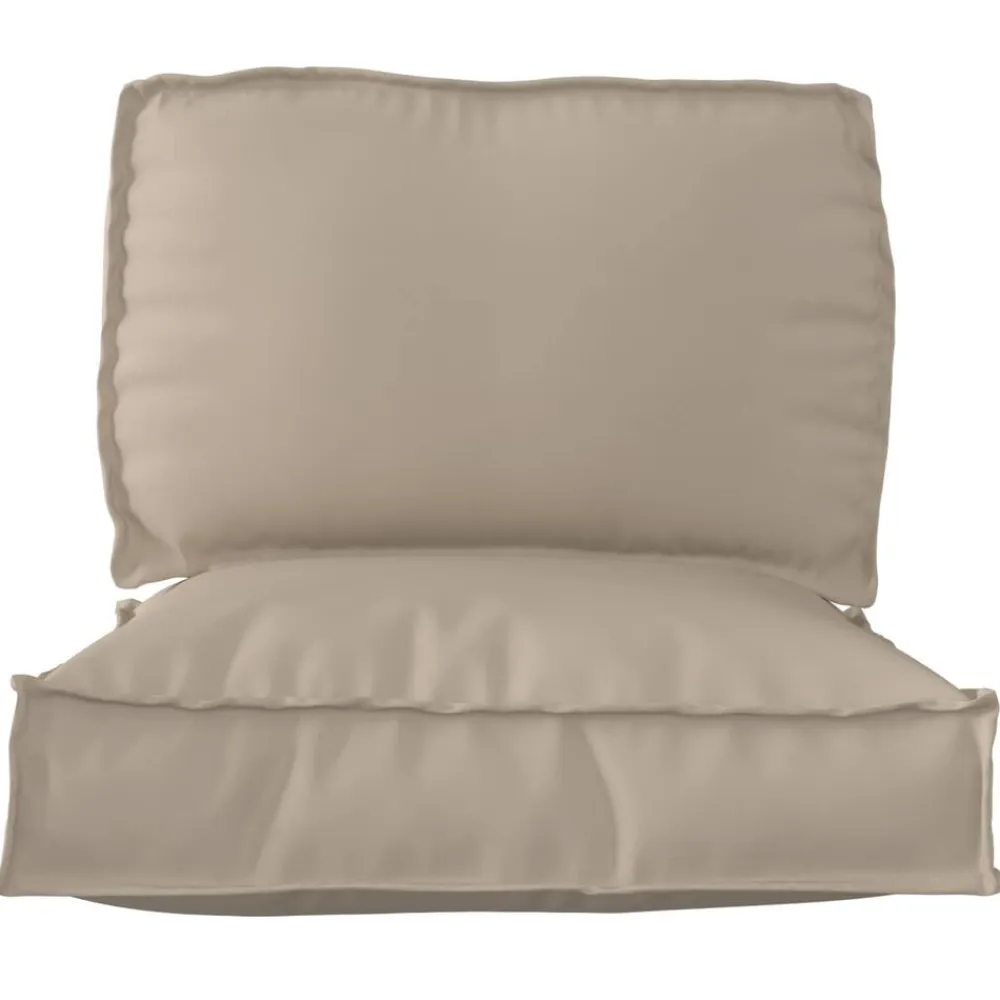 vidaXL Juego de Cojines para Palets 2 pcs Tela Oxford Taupé Clearance