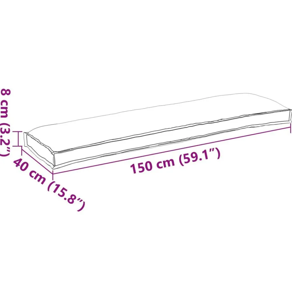 vidaXL Juego de Cojines para Palets 2 pcs 150 x 40 x 8 cm Negro Online