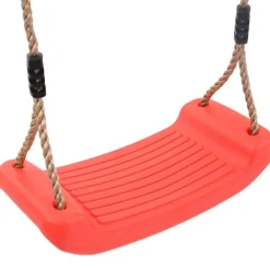 vidaXL Juego de columpios de exterior con columpio y cuerda de discos Rojo New