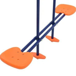 vidaXL Juego de columpios con aros de gimnasia y 4 asientos acero Sale