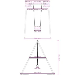 vidaXL Estructuras Para Juegos Al Aire Libre-Juego de columpios de exterior con un columpio