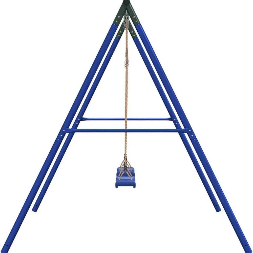 vidaXL Juego de columpios de exterior con dos columpios Azul Clearance