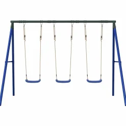 vidaXL Estructuras Para Juegos Al Aire Libre-Juego de columpios de exterior con 3 columpios