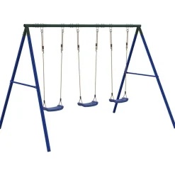 vidaXL Estructuras Para Juegos Al Aire Libre-Juego de columpios de exterior con 3 columpios