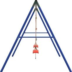 vidaXL Estructuras Para Juegos Al Aire Libre-Juego de columpios de exterior con columpios y escalera