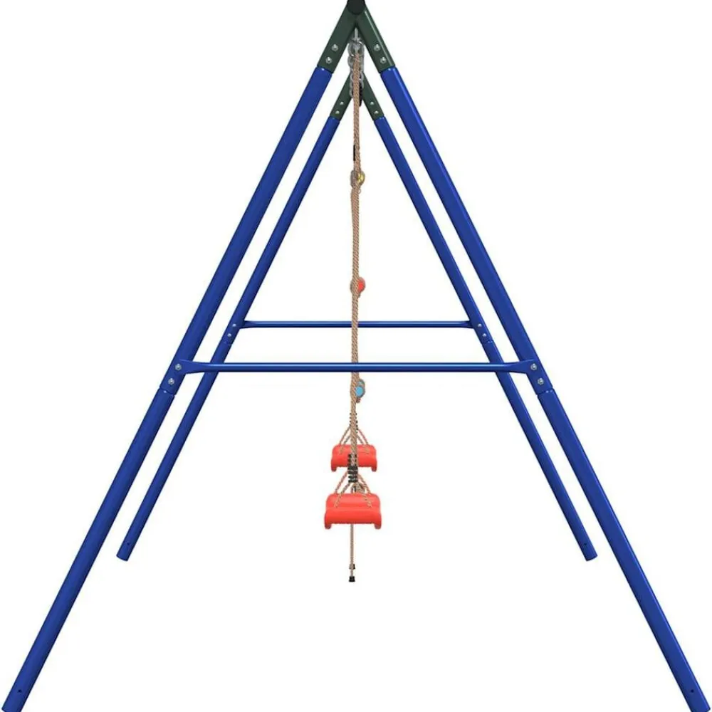 vidaXL Estructuras Para Juegos Al Aire Libre-Juego de columpios de exterior con columpios y escalera