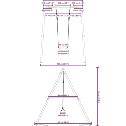 vidaXL Estructuras Para Juegos Al Aire Libre-Juego de columpios de exterior con un columpio