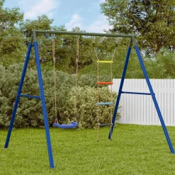 vidaXL Estructuras Para Juegos Al Aire Libre-Juego de columpios de exterior con columpio y escalera