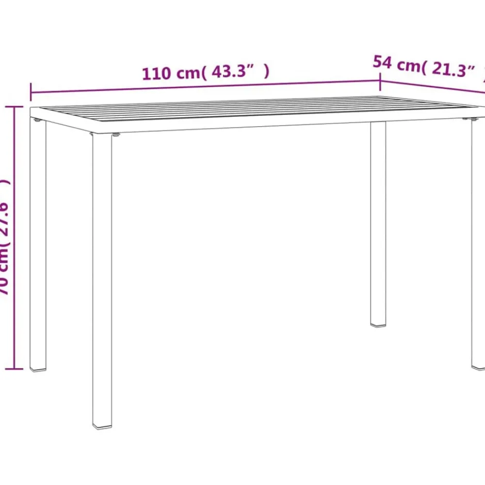 vidaXL Muebles De Jardín-Juego de comedor de jardín 2 piezas acero gris antracita