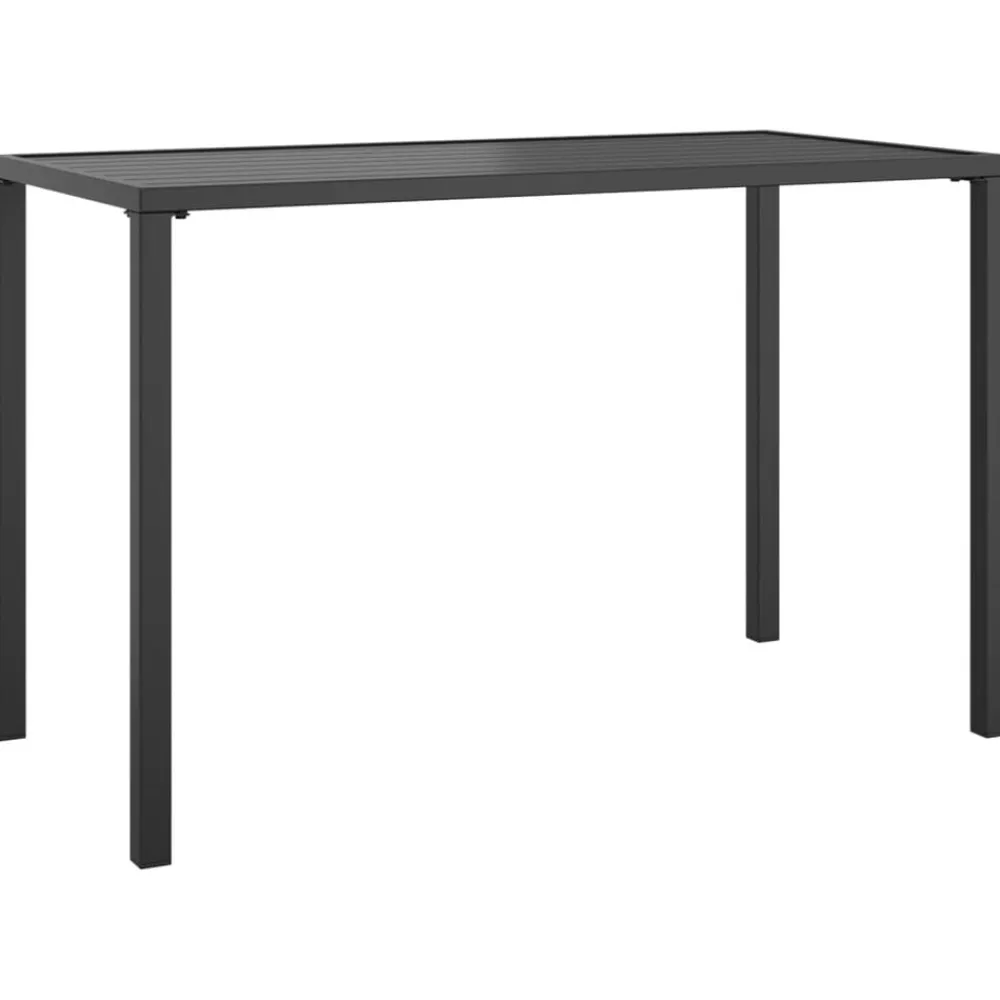 vidaXL Muebles De Jardín-Juego de comedor de jardín 2 piezas acero gris antracita