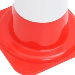 vidaXL Juego de conos con cadena 10 m rojo y blanco Best