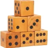 vidaXL Juegos-Juego de dados de patio gigantes 6 piezas madera maciza de pino