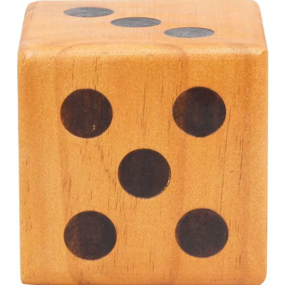 vidaXL Juegos-Juego de dados de patio gigantes 6 piezas madera maciza de pino