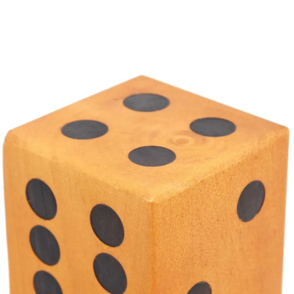 vidaXL Juegos-Juego de dados de patio gigantes 6 piezas madera maciza de pino