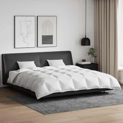 vidaXL Ropa De Casa-Juego de Edredón con almohada 3 pcs Pluma de pato