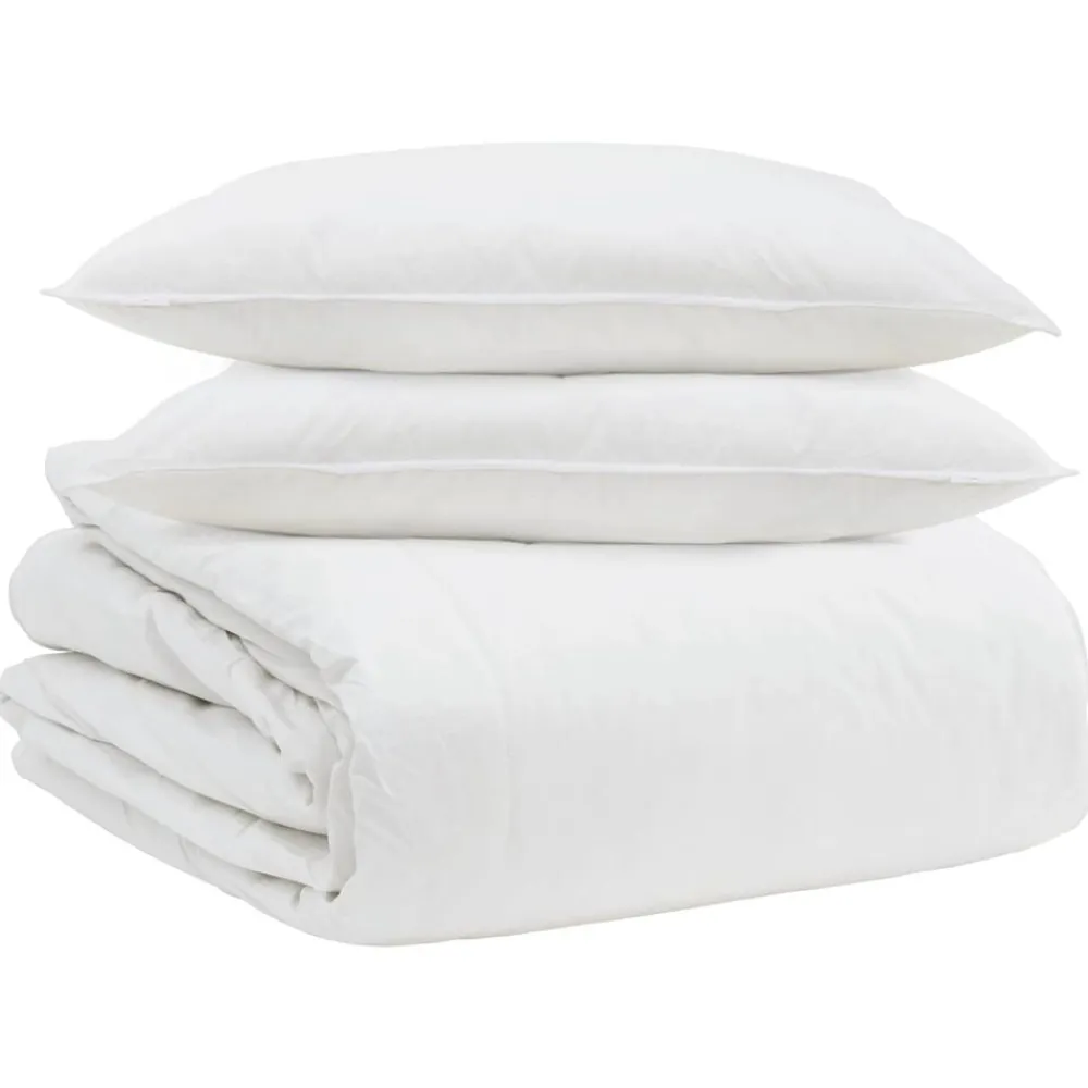 vidaXL Juego de Edredón con almohada 3 pcs Pluma de pato Best