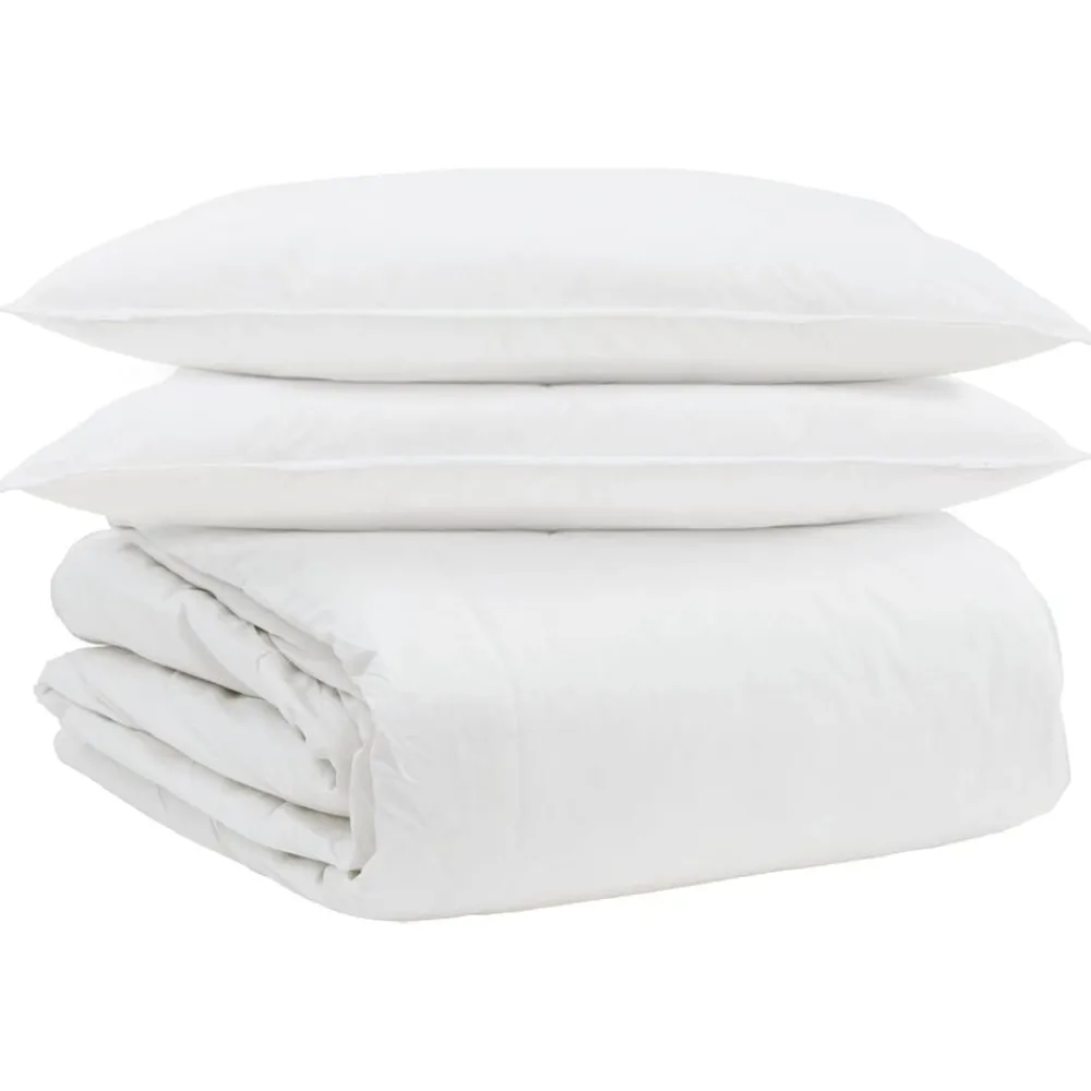 vidaXL Juego de Edredón con almohada 3 pcs Pluma de pato Best