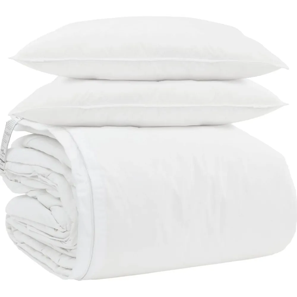 vidaXL Juego de Edredón con almohada 3 pcs Pluma de pato Outlet