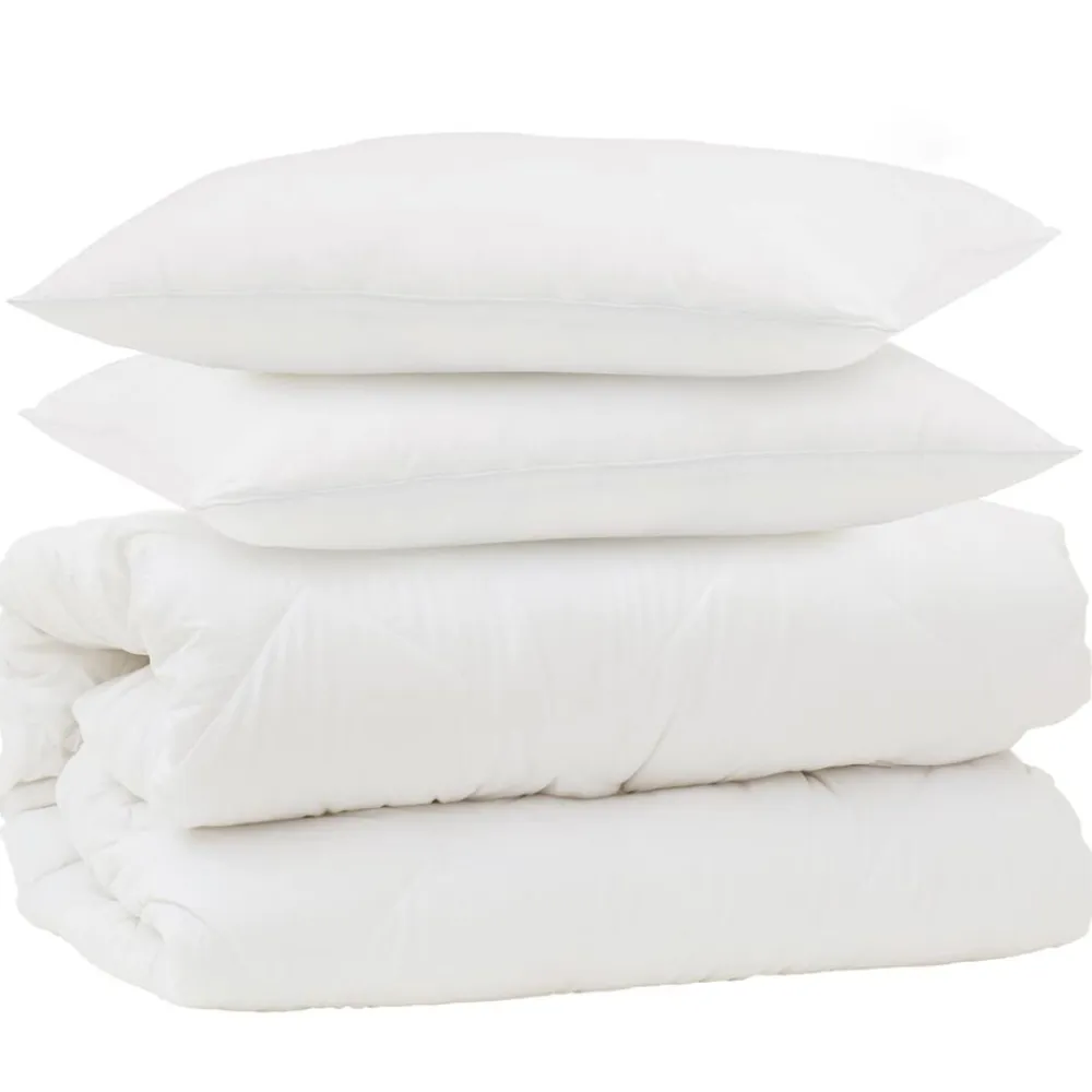 vidaXL Juego de Edredón con almohada 3 pcs Microfibra y Plumas de Pato Sale