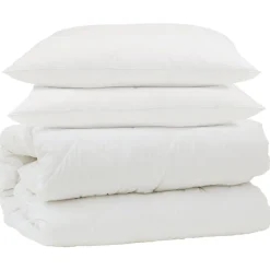 vidaXL Juego de Edredón con almohada 3 pcs Microfibra y Plumas de Pato Clearance