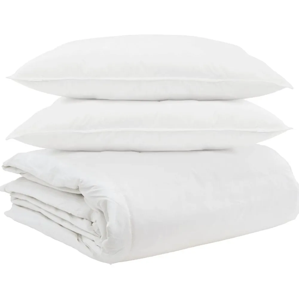 vidaXL Juego de Edredón con almohada 3 pcs Pluma de pato New