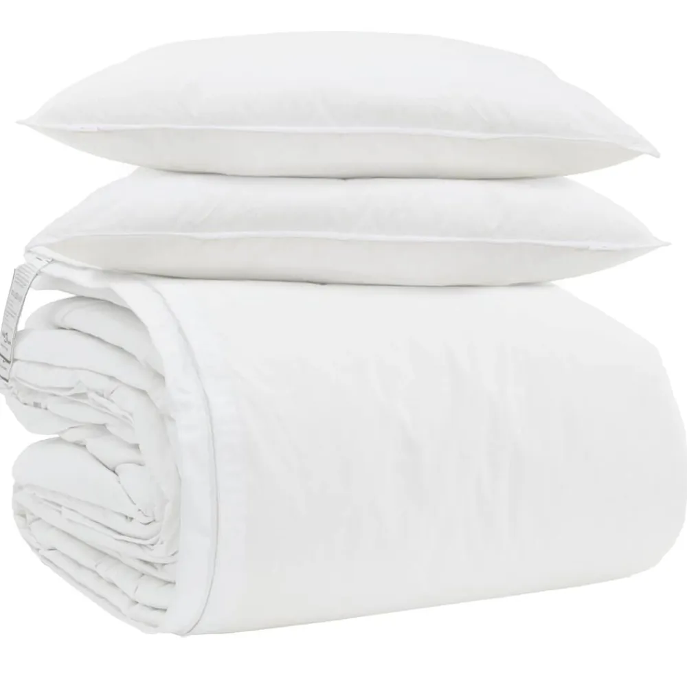 vidaXL Juego de Edredón con almohada 3 pcs Pluma de pato New