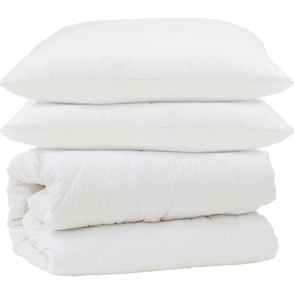 vidaXL Juego de Edredón con almohada 3 pcs Microfibra y Plumas de Pato Discount