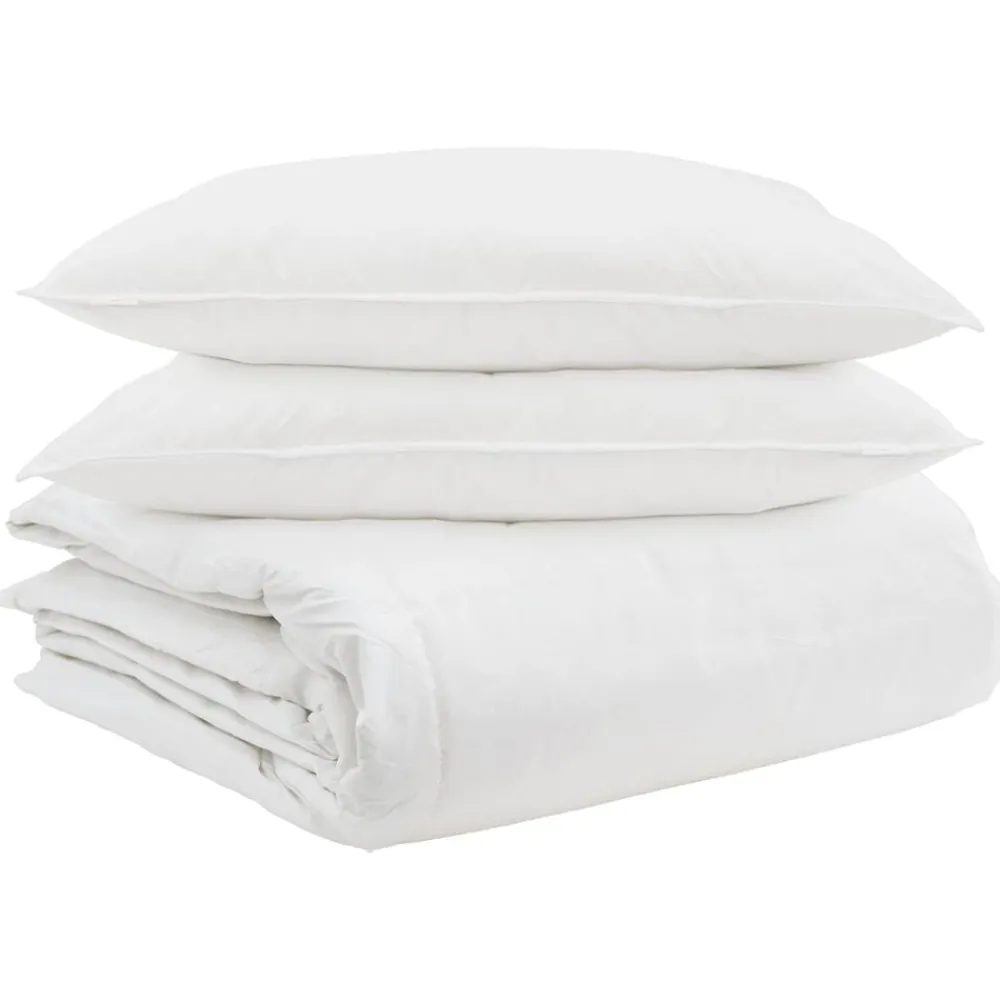 vidaXL Juego de Edredón con almohada 3 pcs Pluma de pato Online