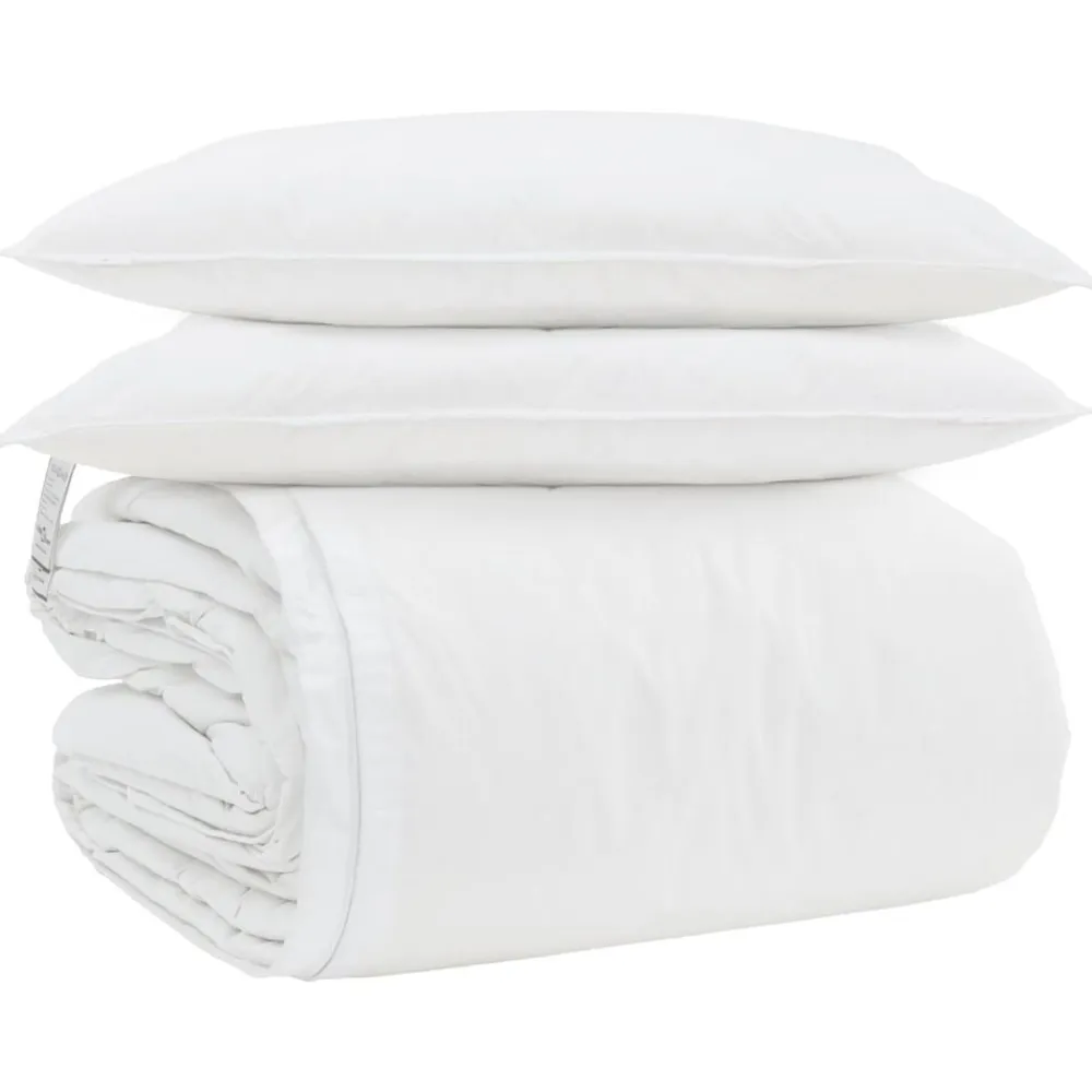 vidaXL Juego de Edredón con almohada 3 pcs Pluma de pato Online