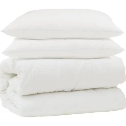 vidaXL Ropa De Casa-Juego de Edredón con almohada 3 pcs Microfibra y Plumas de Pato