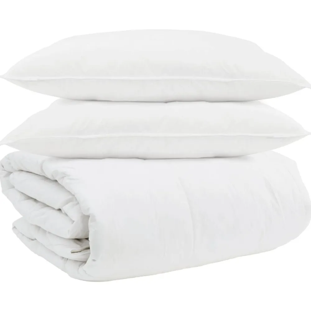 vidaXL Juego de Edredón con almohada 3 pcs Pluma de pato Best