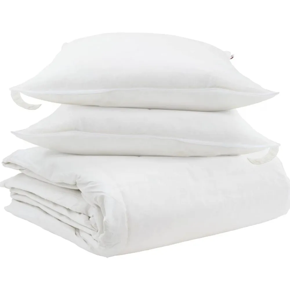 vidaXL Juego de Edredón con almohada 3 pcs Pluma de pato Hot
