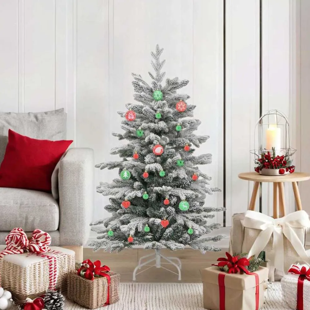 vidaXL Decoración-Juego de Esferas de Navidad 40 pcs Rojo y verde Plástico