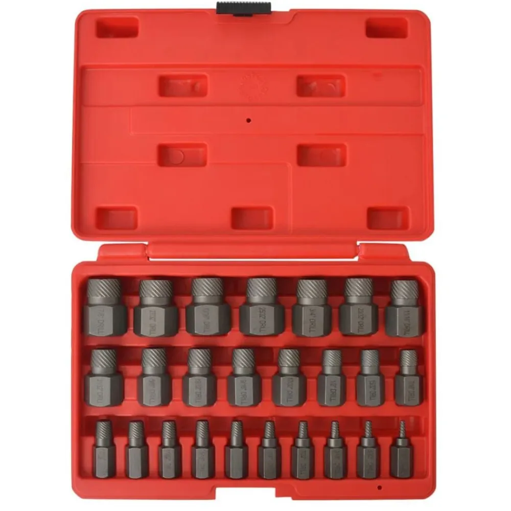 vidaXL Equipo & Herramientas De Taller-Juego de extractores de tornillos de acero 10 piezas