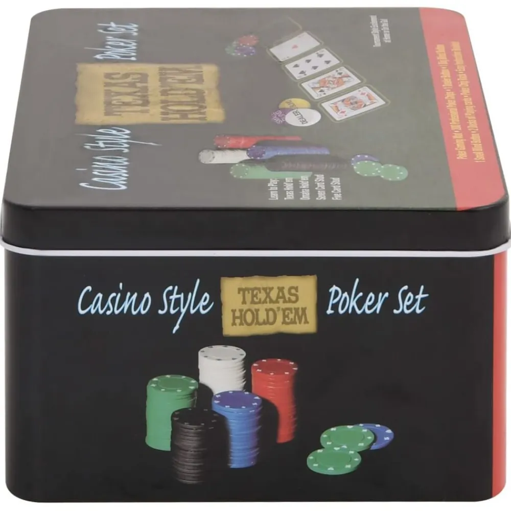 vidaXL Juegos-Juego de fichas de póker 200 piezas 4 g
