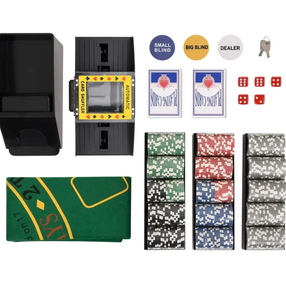 vidaXL Juego de fichas de póker 300 piezas 11,5 g Discount