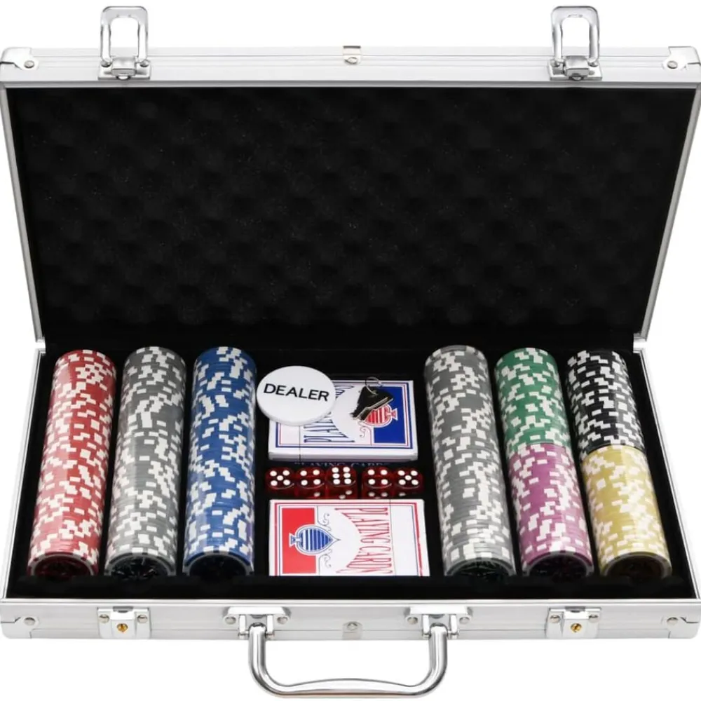 vidaXL Juego de fichas de póker 300 piezas 11,5 g Sale