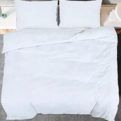 vidaXL Ropa De Casa-Juego de funda nórdica microfibra ligera 140x200 cm
