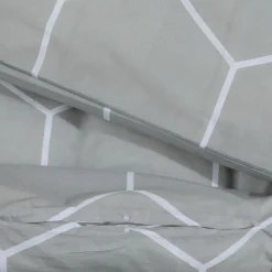 vidaXL Ropa De Casa-Juego de funda nórdica algodón gris 140x200 cm