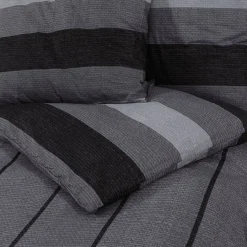 vidaXL Juego de funda nórdica algodón 140x200 cm Gris oscuro Sale
