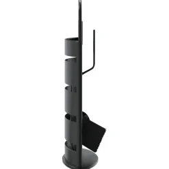 vidaXL Accesorios Para Hornos De Leña Y Chimeneas-Juego de herramientas para chimenea de 5 piezas, 23 x 15 x 66 cm, acero