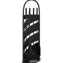 vidaXL Juego de herramientas para chimenea de 5 piezas, 23 x 15 x 66 cm, acero Clearance