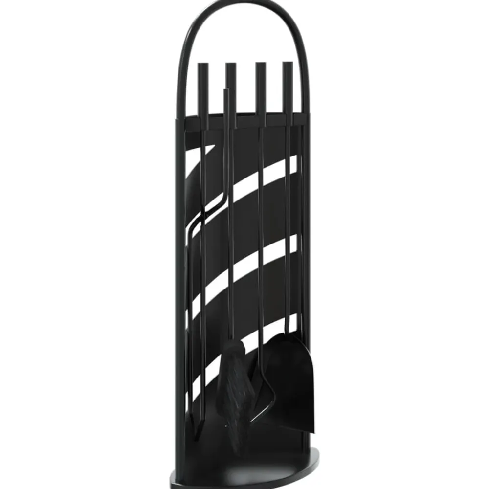 vidaXL Juego de herramientas para chimenea de 5 piezas, 23 x 15 x 66 cm, acero Clearance